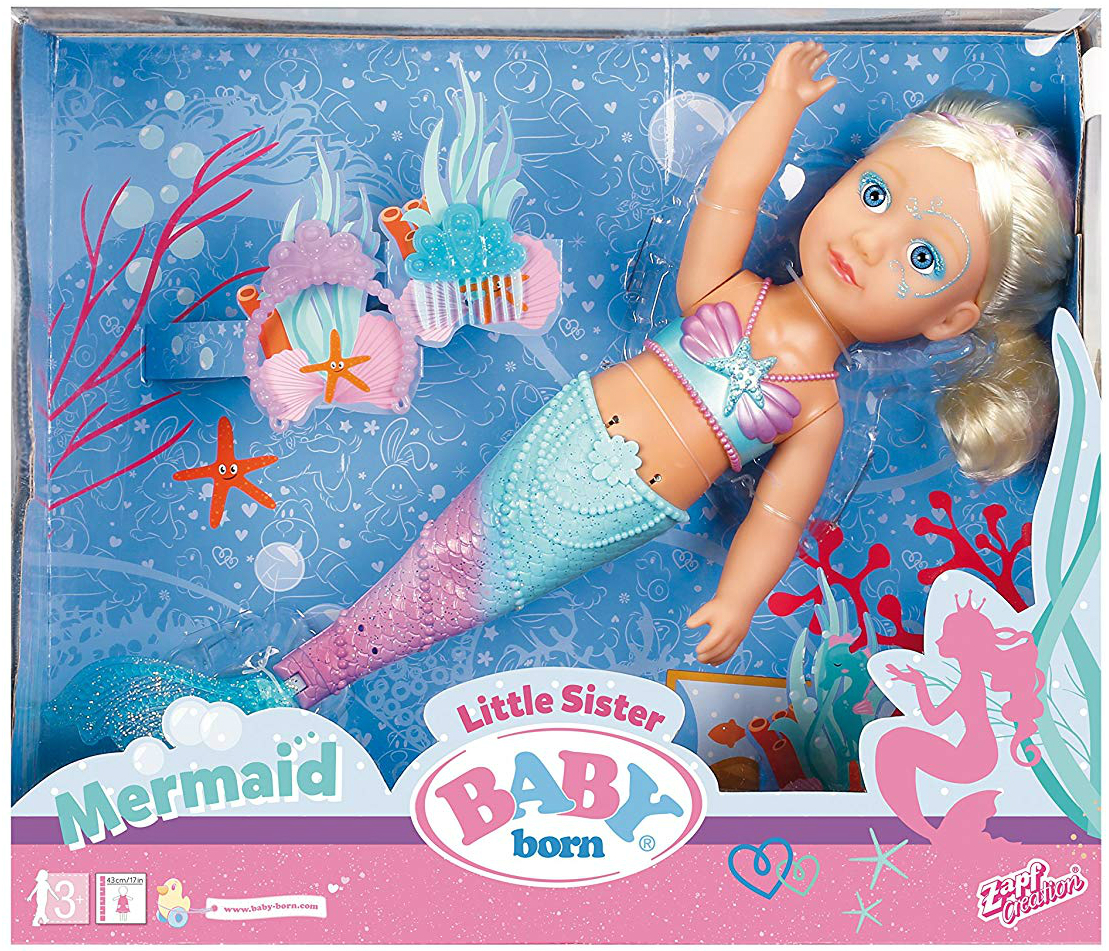Кукла Zapf Creation Baby born Сестричка русалочка 43 см. 824-344 - КупиМама в городе Москва / kupimama.ru